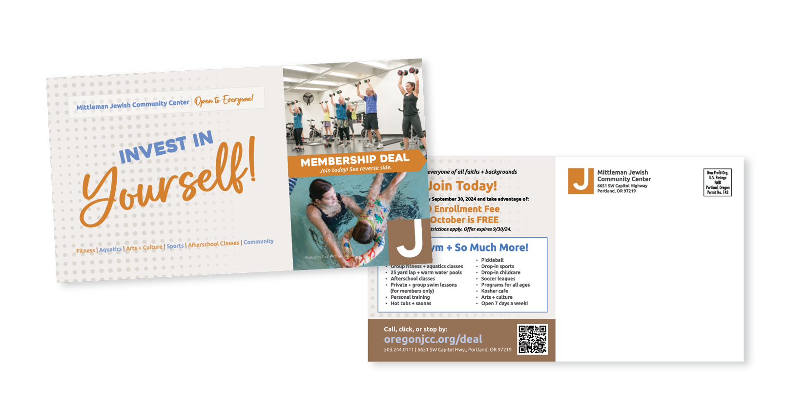 Postcard for MJCC Membership Deal September 2024